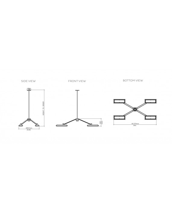 Bert Frank Rinato Linear 4 Chandelier